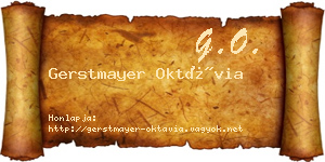 Gerstmayer Oktávia névjegykártya